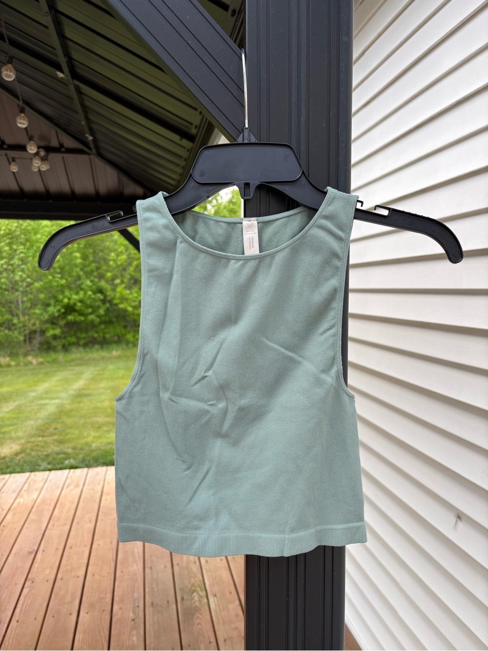 By Together Sage Green Sleeveless Crop Tank